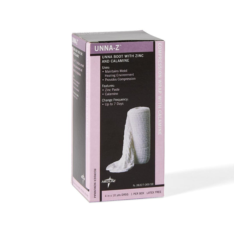 Medline Unna Boot Unna-Z Zinc Oxide / Calamine 4 Inch X 10 Yard (NONUNNA4 / CS) 