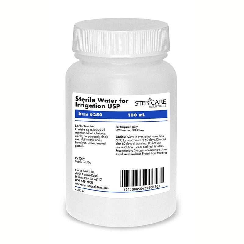 Nurse Assist Stericare Saline & Water  Irrigation Device & Suctioning Water Sterile 100mL