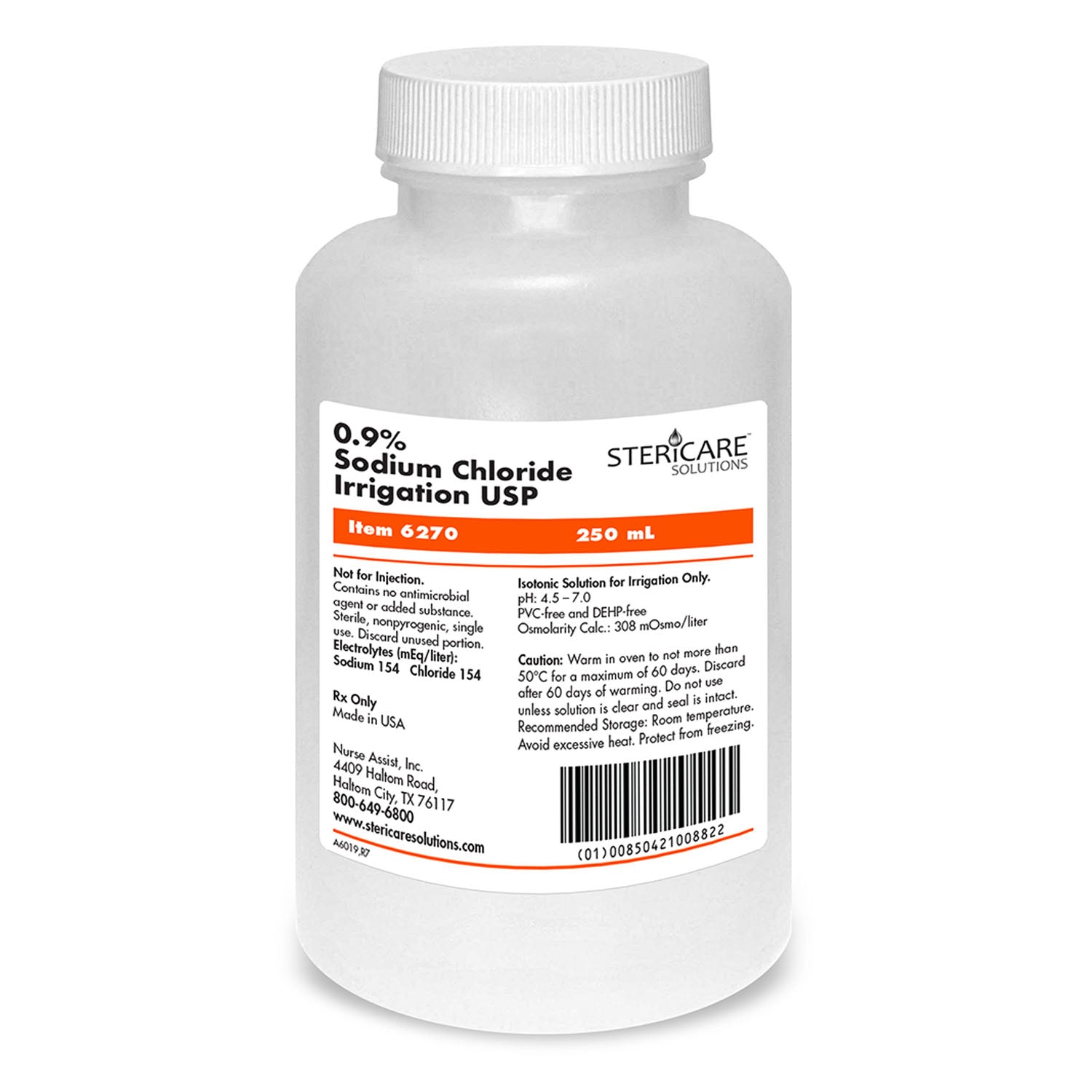 Nurse Assist Stericare Saline & Water  Irrigation Device & Suctioning Saline 0.9%, Steril