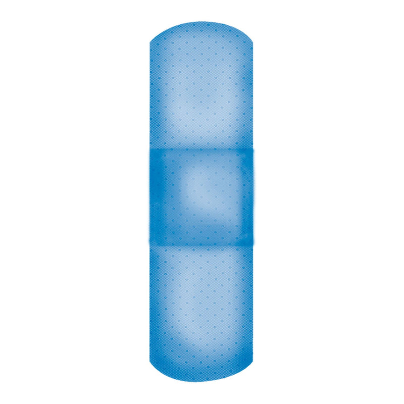 Dukal Corporation Dukal Blue Metal Detectable Adhesive Bandages  Adhesive-Bandage-1-x-3-Lightweight-Fabric-Metal-De