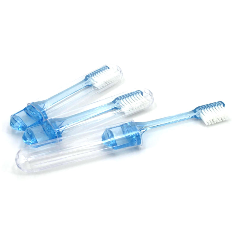 New World Imports Toothbrushes  2-Piece-Travel-Toothbrush-Freshmint-4.5-Long-Close