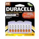 BATTERY HEARING AID ZINC AIR1.4VSZ312 8PK 6PK/BX UPC 66124