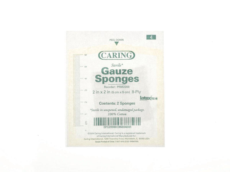 Medline Gauze Sponge Medline Essentials 2 X 2 Inch 8-Ply Sterile 2 per Pack (PRM2208 / CS) 