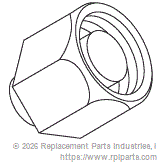 RPI RCN059 Compression Nut With Ferrule 