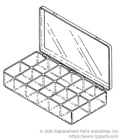 RPI RPB415 12-Compartment Storage Case 