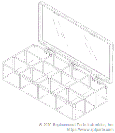 RPI RPB416 12-Compartment Storage Case
