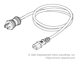 RPI RPC260 Hospital Grade Power Cord (15A @ 125Vac, 10 Ft.)