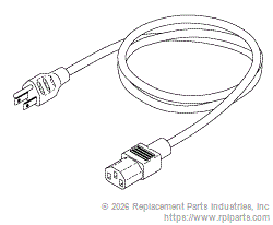 RPI RPC262 Hospital Grade Power Cord (15A @ 125Vac, 10 Ft.) 
