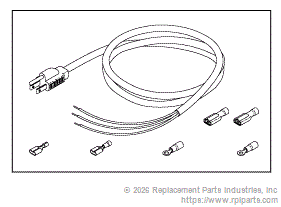 RPI RPC288 Power Cord (15A @ 125Vac, With Terminals, 7 Ft.) 
