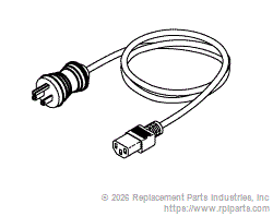 RPI RPC554 Hospital Grade Power Cord (15A @ 125Vac, 8 Ft.)