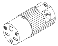 RPI RPC589 Industrial Grade Female Connector (15A @ 250Vac, Nema 6-15R) 