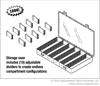 RPI RPC616 16 Adjustable Compartment Storage Case 
