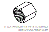 RPI RPF219 Compression Nut (3/16") 