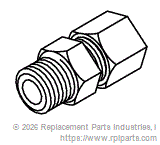 RPI RPF228 Male Connector (1/4" Tube X 1/8" Mpt) 