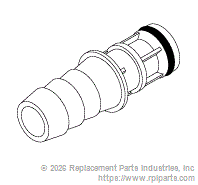 RPI RPF427 Male Quick Connect Fitting (Grey)