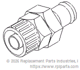 RPI RPF429 Male Quick Connect Fitting (White) 
