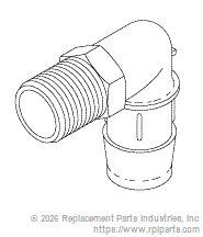RPI RPF684 Elbow Barb Fitting
