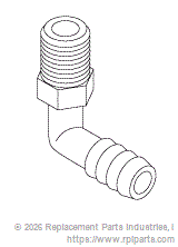 RPI RPF687 Elbow Fitting (3/8" Barb)