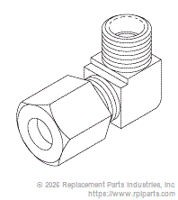 RPI RPF861 Elbow Fitting (3/8 X 1/4)