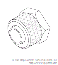 RPI RPF883 Polyflo Nut (1/4" Brass) 