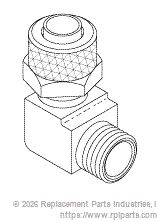 RPI RPF885 Elbow (1/4" Poly X 1/8" Mpt)