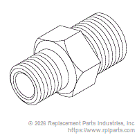 RPI RPF886 Adaptor (1/8" Mpt X 1/4" Mpt)