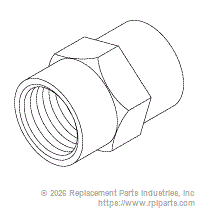 RPI RPF887 Adaptor (1/4" Fpt X 1/4" Fpt)