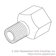 RPI RPF888 Adaptor (1/8" Mpt X 1/4" Fpt)