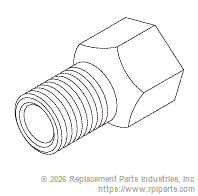 RPI RPF891 Adaptor (1/8" Fpt X 1/8" Mpt)