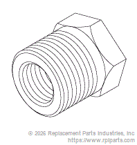 RPI RPF892 Adaptor (1/8" Fpt X 3/8" Mpt)