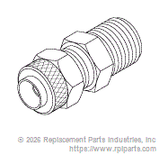 RPI RPF913 Polyflo Fitting (1/4" Tube X 1/8" Mpt) 