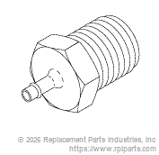 RPI RPF914 Adaptor (1/16" Barb X 1/8" Mpt)