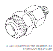 RPI RPF917 Polyflo Fitting (1/4" Tube X