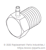 RPI RPF923 Adaptor Elbow (1/16" Barb X 1/8" Mpt) 