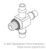 RPI RPF942 Cross Fitting (1/8" Barb X