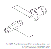 RPI RPF944 Adaptor Fitting (1/16" Barb X 1/8" Barb)