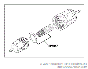 RPI RPF945 Air/Water In-Line Filter (1/16" Barb)