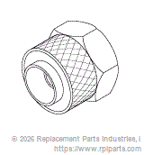 RPI RPF953 Polyflo Nut (1/4" Chrome) 