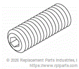 RPI RPH208 Socket Head Set Screw 