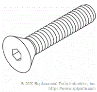 RPI RPH214 Flat Head Hex Socket Cap Screw