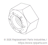RPI RPH727 Nut, Hex (1/4-20) 