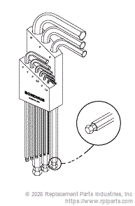 RPI RPT539 L-Hex Wrench Set (Metric) 