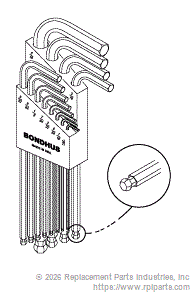 RPI RPT540 L-Hex Wrench Set (Inch)