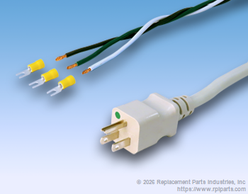 RPI RXC041 Hospital Grade Power Cord (15A @125Vac, 10Ft) 