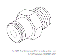 RPI RXF015 Male Connector (5/32" Push-In X 1/8" Mpt)