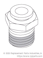 RPI RXF031 Male Connector (1/4" Push-In X 1/4" Mpt) 