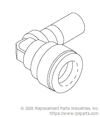 RPI RXF045 Elbow Fitting (3/8" Push-In X 3/8" Stem) 