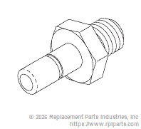 RPI RXF050 Fitting (3/8" Stem X 1/4" Mpt) 
