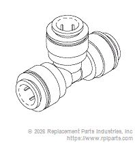 RPI RXF056 Tee Fitting (3/8" Push-In)
