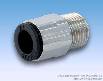 RPI RXF117 Male Connector (1/4" Push-In X 1/8" Mpt) 